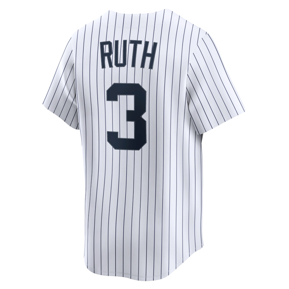 Men’s Nike Babe Ruth New York Yankees Cooperstown Collection Limited Full Button Front Pinstripe Replica Jersey Men’s Nike Babe Ruth New York Yankees Cooperstown Collection Limited Full Button Front Pinstripe Replica Jersey