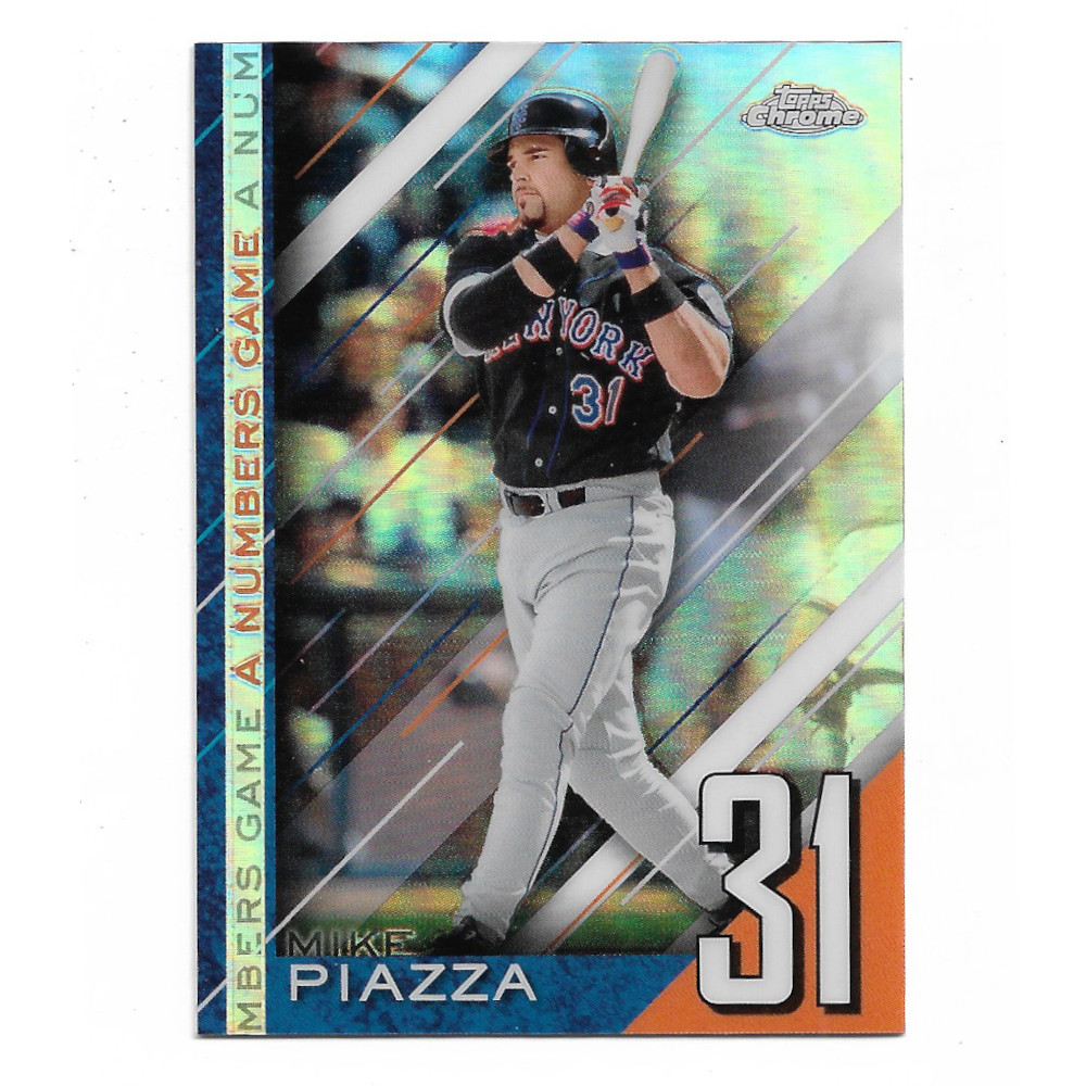 Mike Piazza 2020 Topps Chrome Numbers Game # 17 Mike Piazza 2020 Topps Chrome Numbers Game # 17