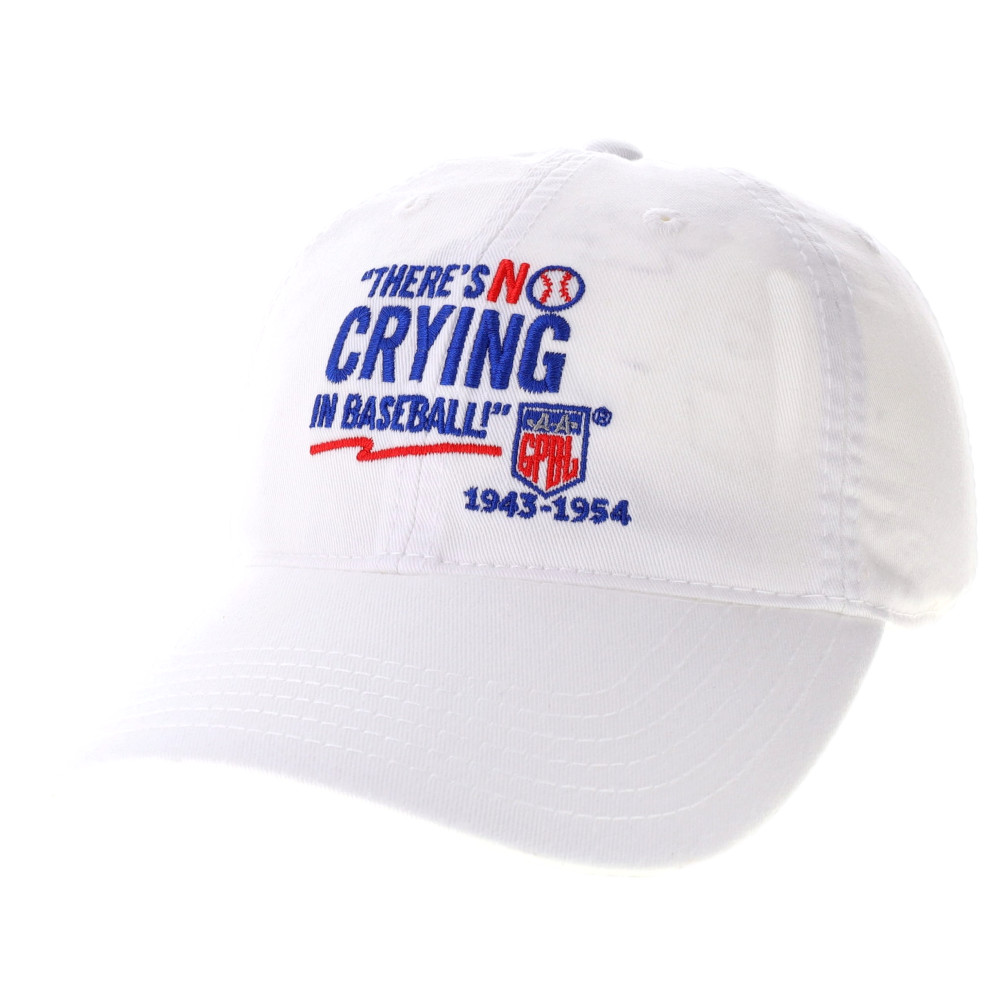 Teambrown No Crying in Baseball AAGPBL White Adjustable Cap Teambrown No Crying in Baseball AAGPBL White Adjustable Cap