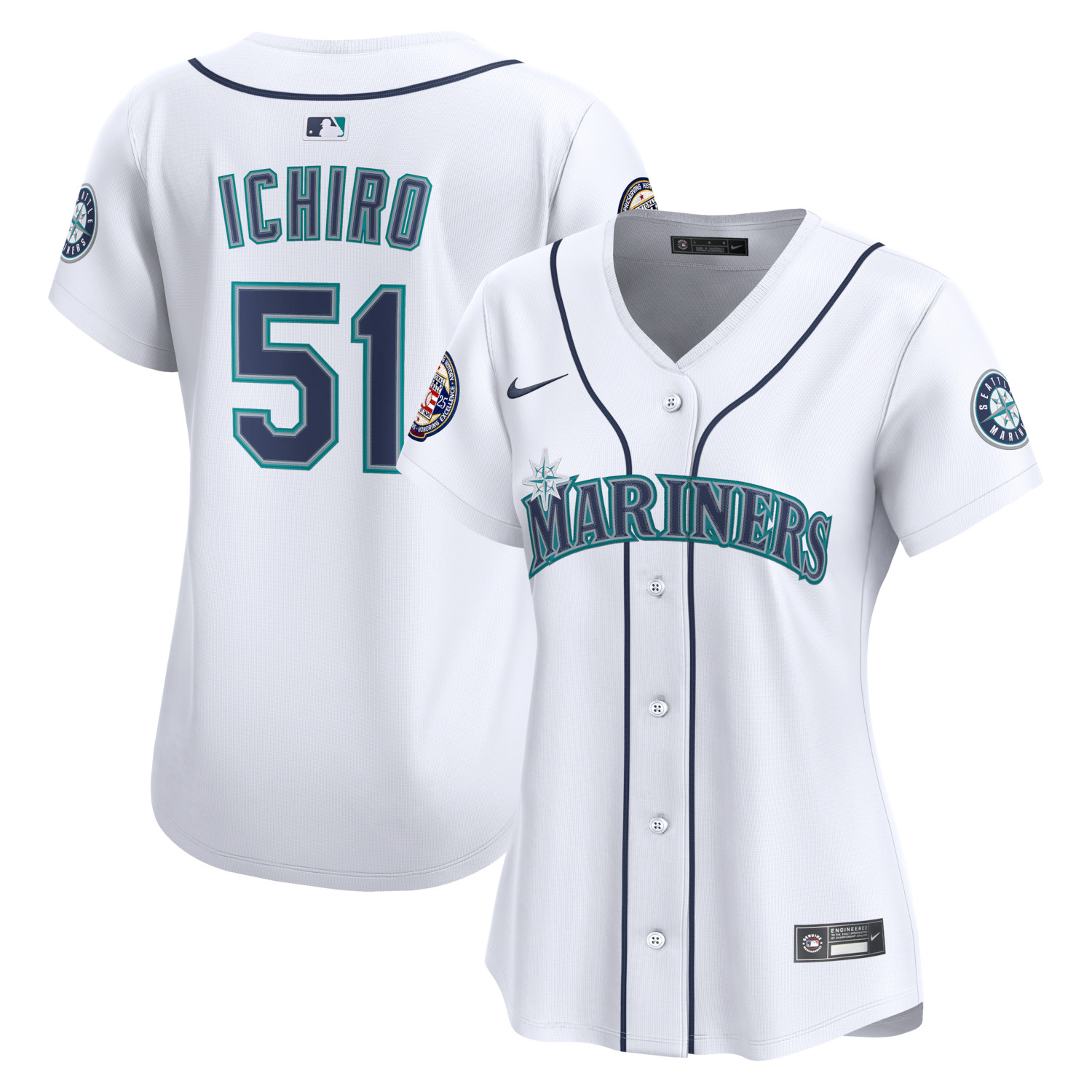 Women’s Nike Ichiro Suzuki Official Limited Seattle Mariners Hall of Fame 2025 Induction Patch Home Jersey Women’s Nike Ichiro Suzuki Official Limited Seattle Mariners Hall of Fame 2025 Induction Patch Home Jersey