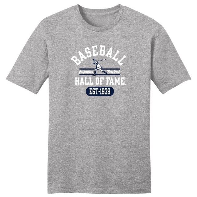 Women’s Baseball Hall of Fame Batter Champ Heathered Grey T-Shirt