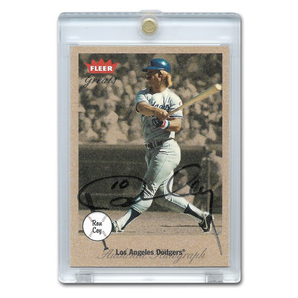Ron Cey Autographed Card 2002 Fleer Greats of the Game