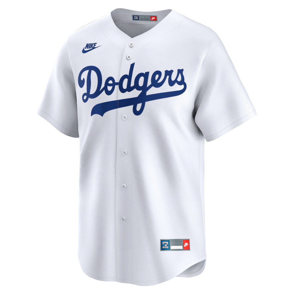 Men’s Nike Jackie Robinson Brooklyn Dodgers Cooperstown Collection Limited Full Button Front White Replica Jersey