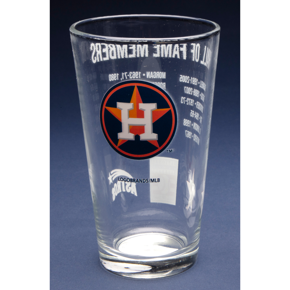 Houston Astros Team Hall of Famer 16 Ounce Pint Glass