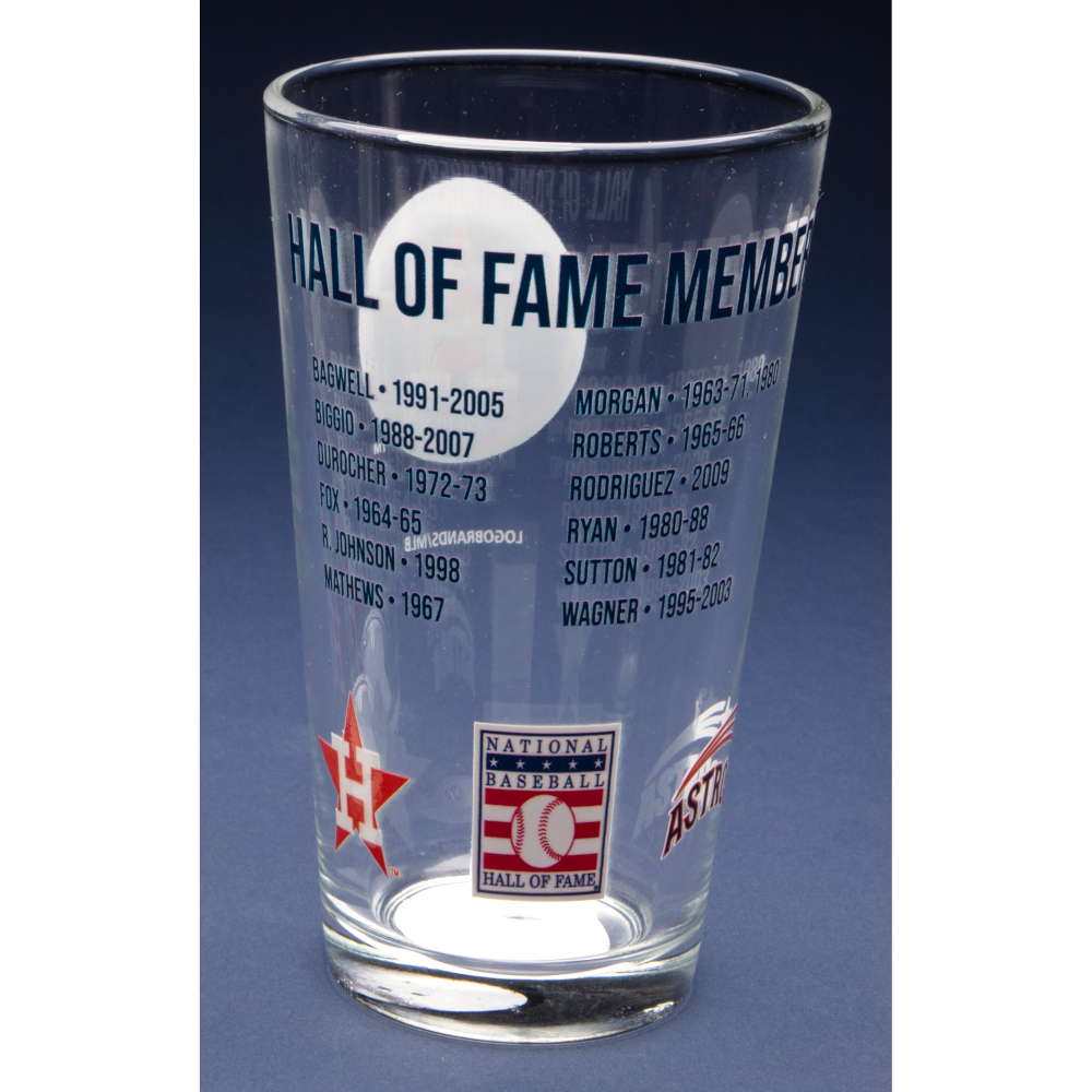 Houston Astros Team Hall of Famer 16 Ounce Pint Glass
