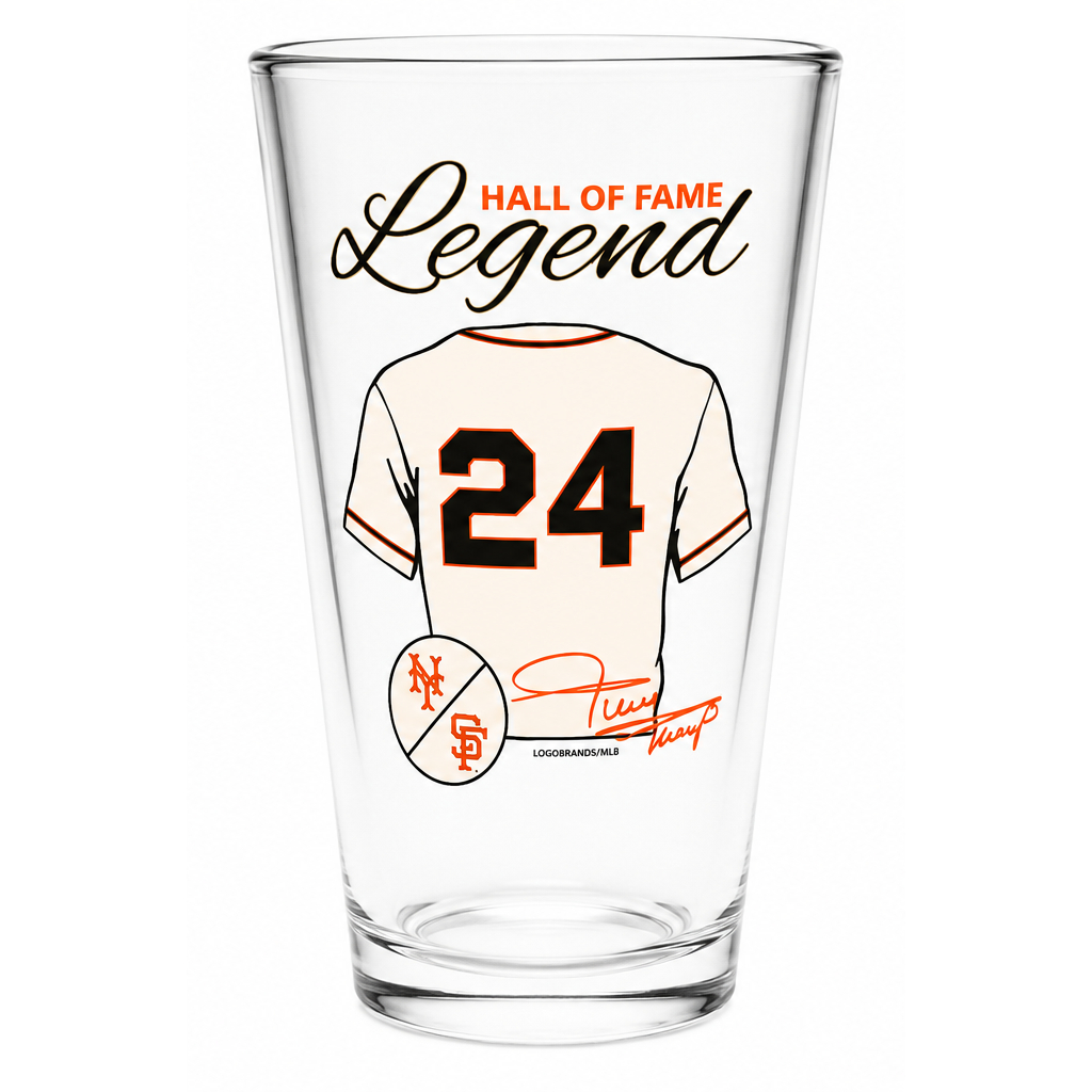 Willie Mays Baseball Hall of Fame Legend Player Pint Glass