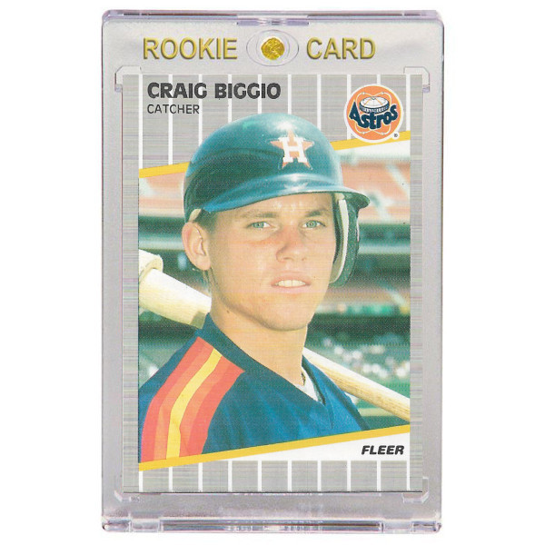Craig Biggio Houston Astros 1989 Fleer # 353 Rookie Card Craig Biggio Houston Astros 1989 Fleer # 353 Rookie Card
