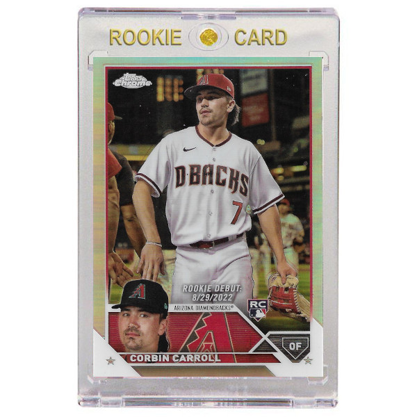 Corbin Carroll Arizona Diamondbacks 2023 Topps Chrome Update Refractor # 220 Rookie Card Corbin Carroll Arizona Diamondbacks 2023 Topps Chrome Update Refractor # 220 Rookie Card