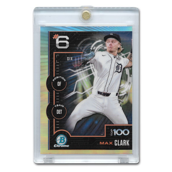 Max Clark 2025 Bowman Chrome Top 100 # 6 Pre-Rookie Card Max Clark 2025 Bowman Chrome Top 100 # 6 Pre-Rookie Card