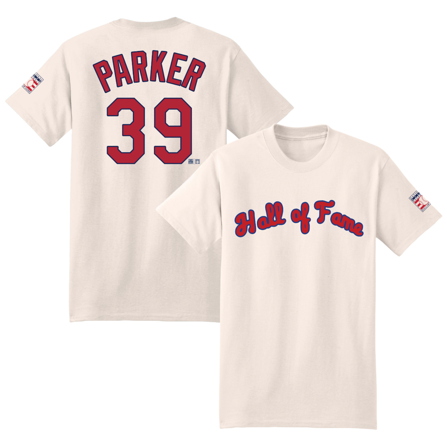 Men’s Dave Parker Baseball Hall of Fame 2025 Inductee Vintage Jersey Number Heavyweight Ivory T-Shirt