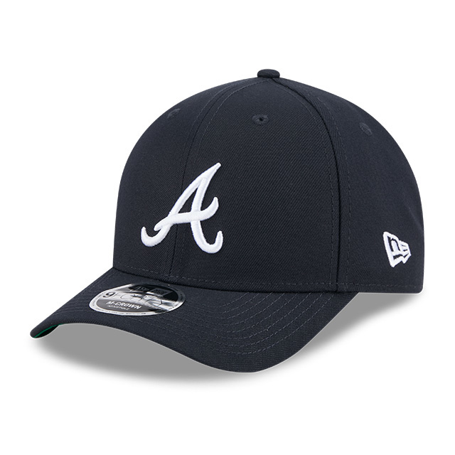 Men’s New Era Atlanta Braves Cooperstown Collection Hall of Fame Logo 9FORTY M-Crown Navy Snapback Cap