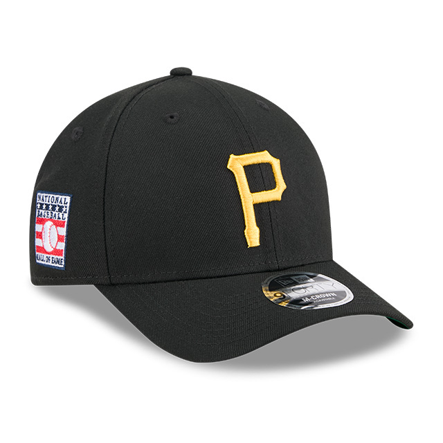 Men’s New Era Pittsburgh Pirates Cooperstown Collection Hall of Fame Logo 9FORTY M-Crown Black Snapback Cap