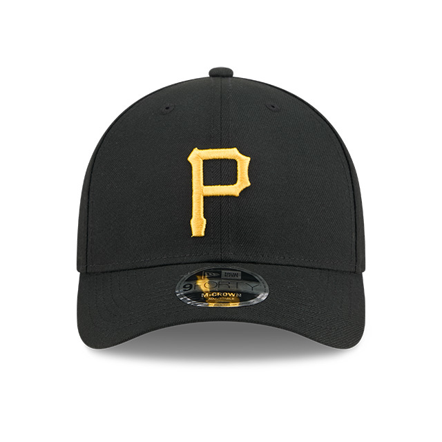 Men’s New Era Pittsburgh Pirates Cooperstown Collection Hall of Fame Logo 9FORTY M-Crown Black Snapback Cap