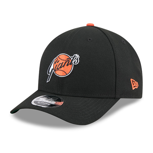 Men’s New Era San Francisco Giants Cooperstown Collection Hall of Fame Logo 9FORTY M-Crown Black Snapback Cap