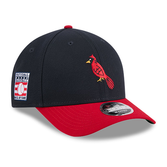 Men’s New Era St. Louis Cardinals Cooperstown Collection Hall of Fame Logo 9FORTY M-Crown Navy Snapback Cap
