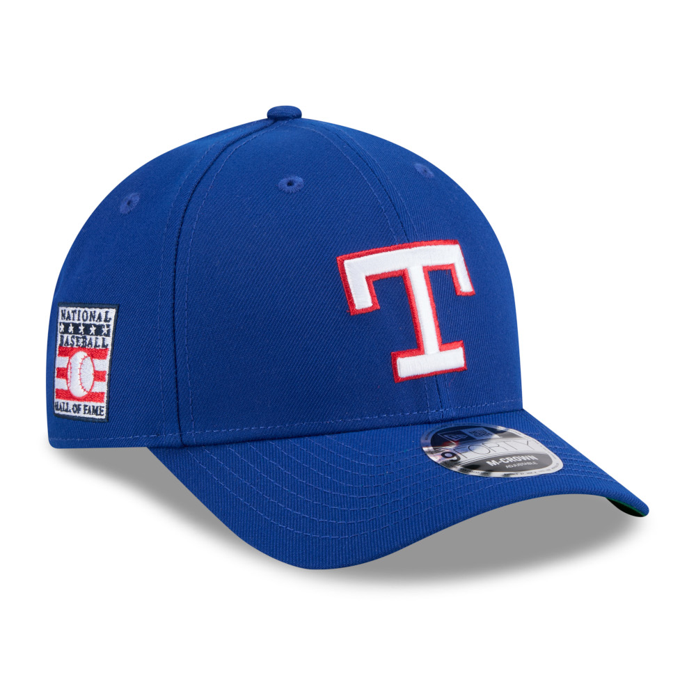 Men’s New Era Texas Rangers Cooperstown Collection Hall of Fame Logo 9FORTY M-Crown Royals Snapback Cap