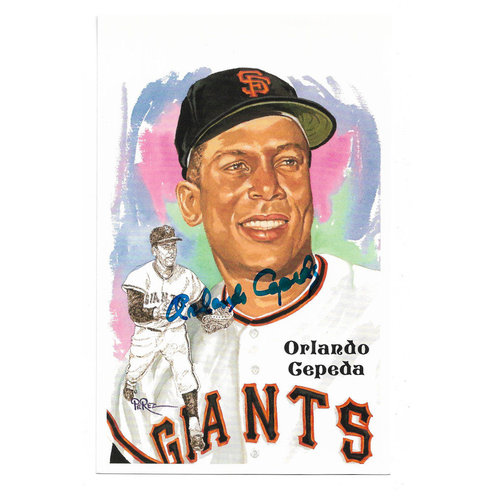 Orlando Cepeda Autographed Perez-Steele HOF Series Postcard # 239 (JSA)