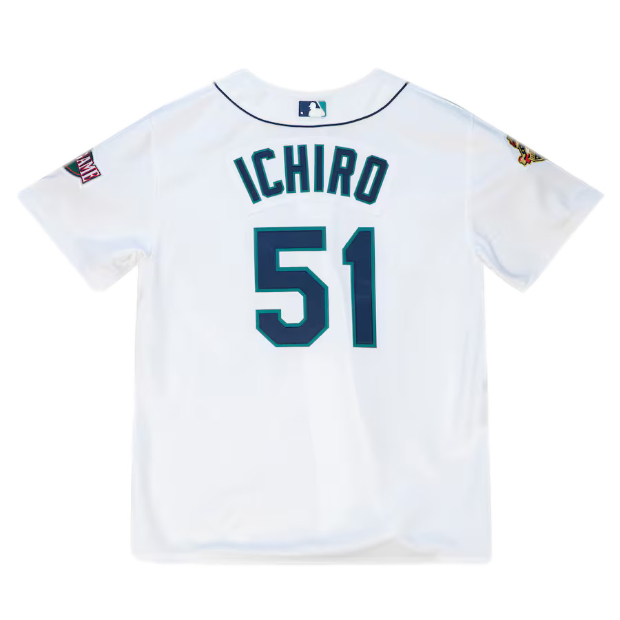 Men’s Mitchell & Ness Ichiro Suzuki Seattle Mariners Authentic 2001 Home Jersey