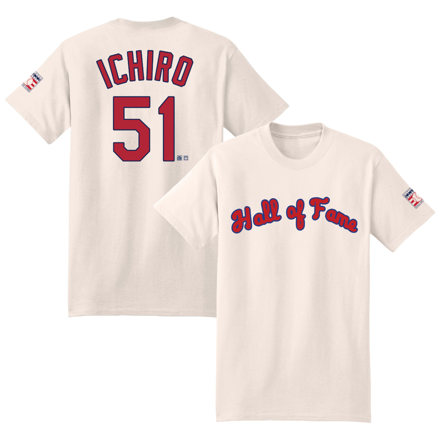 Men’s Ichiro Suzuki Baseball Hall of Fame 2025 Inductee Vintage Jersey Number Heavyweight Ivory T-Shirt
