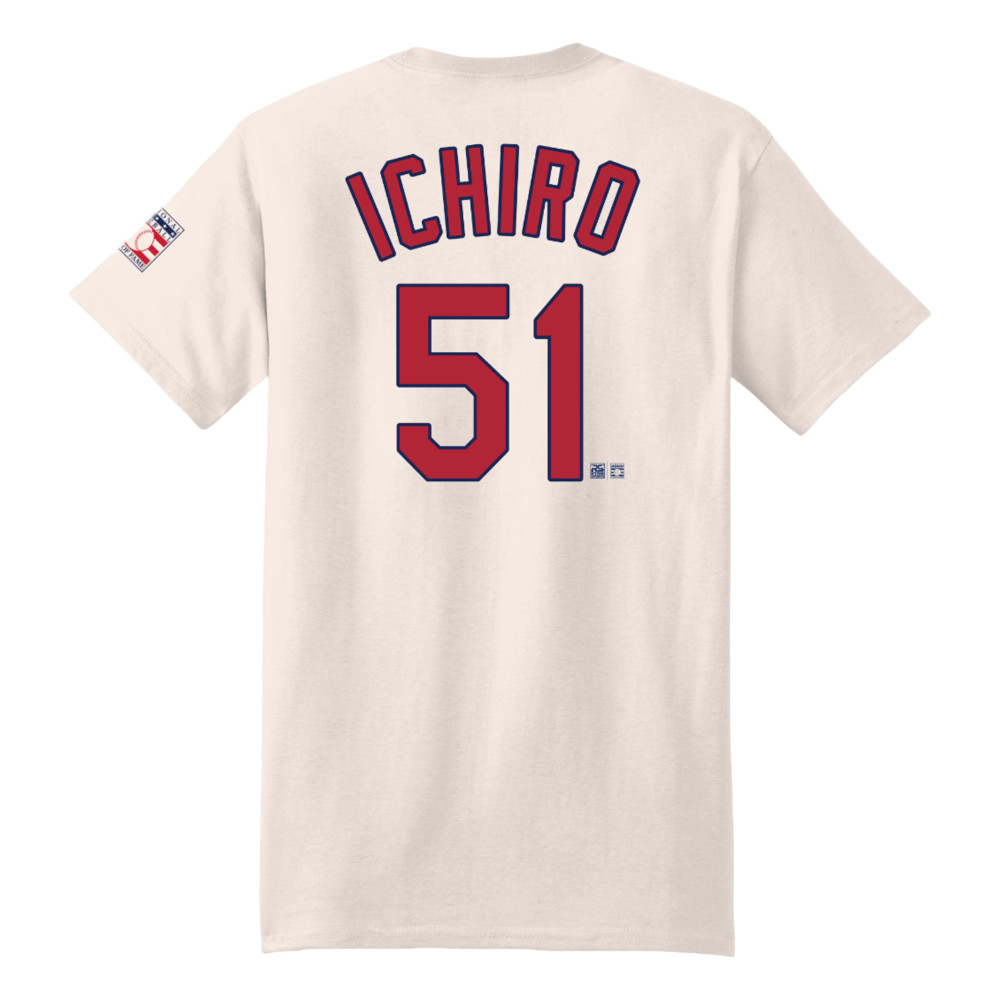 Men’s Ichiro Suzuki Baseball Hall of Fame 2025 Inductee Vintage Jersey Number Heavyweight Ivory T-Shirt