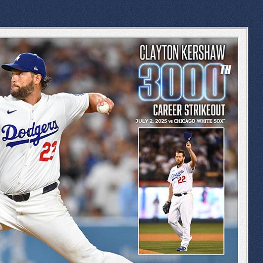 Clayton Kershaw Highland Mint 3,000th Career Strikeout Silver Coin