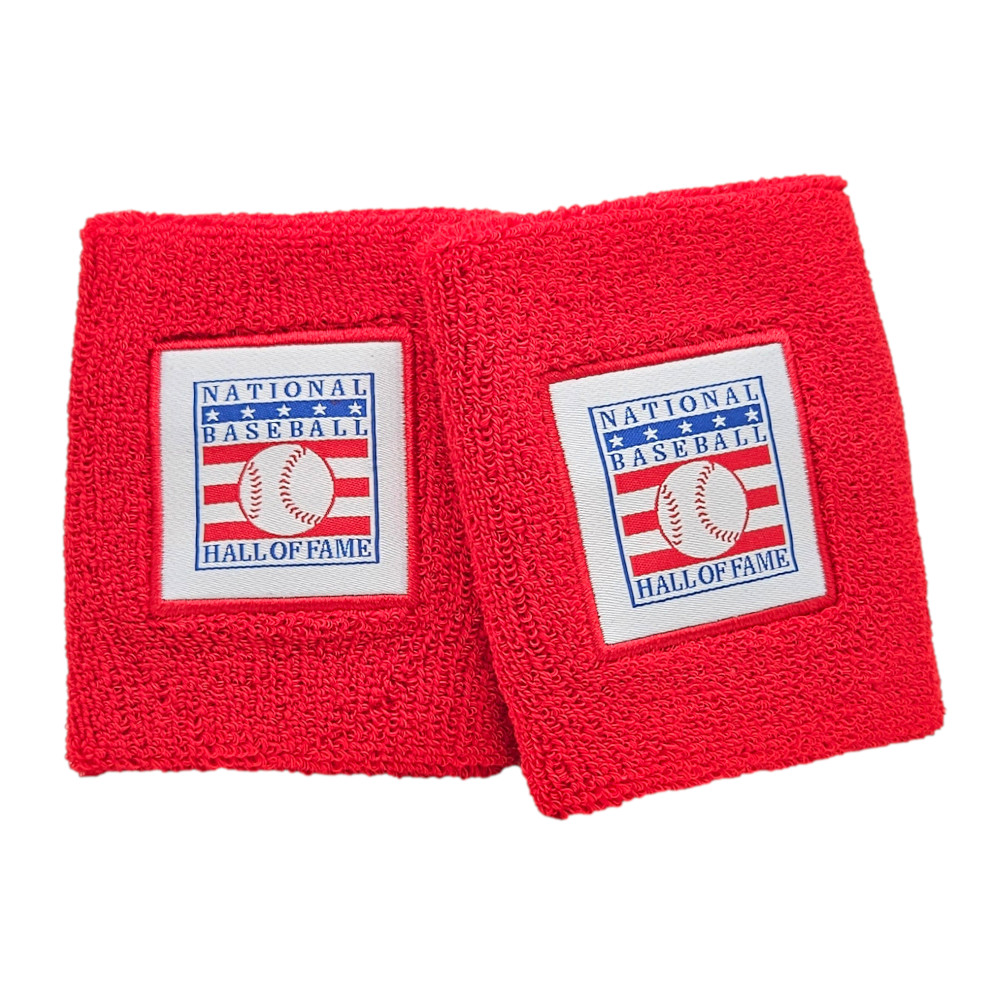 Baseball Hall of Fame Pair of 4.5" Red Wristbands