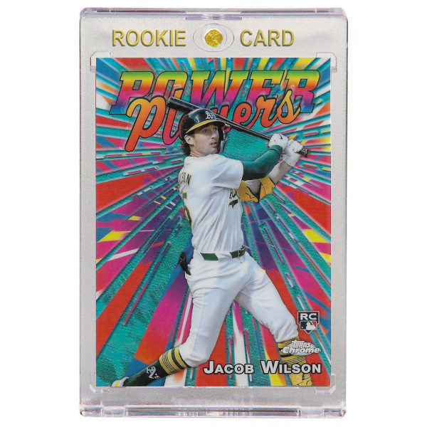 Jacob Wilson Oakland Athletics 2025 Topps Chrome Power Players # 22 Rookie Card