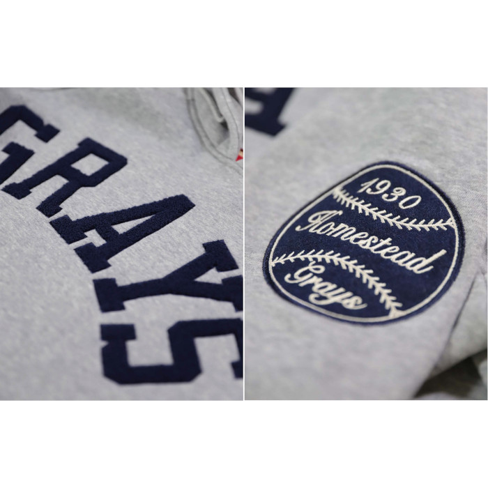 Homestead Grays Negro League Heritage Light Grey Hooded Sweatshirt Homestead Grays Negro League Heritage Light Grey Hooded Sweatshirt
