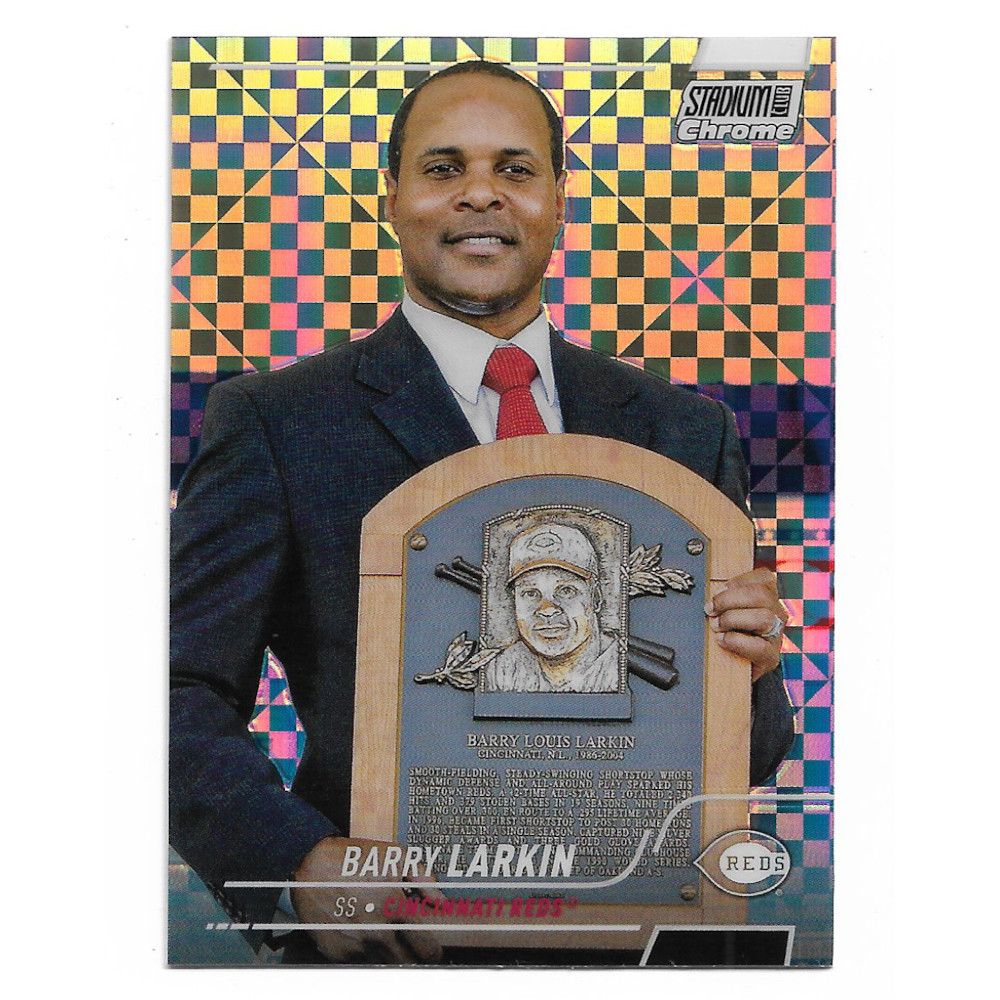 Barry Larkin 2022 Stadium Club Chrome Prism Refractor # 179