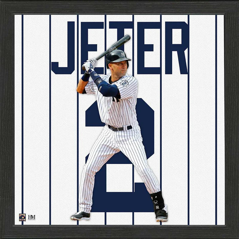 Highland Mint Derek Jeter New York Yankees 13 x 13 Impact Jersey Framed Print