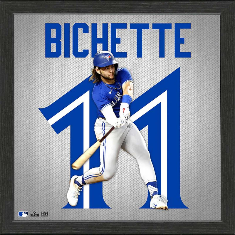 Highland Mint Bo Bichette Toronto Blue Jays 13 x 13 Impact Jersey Framed Print
