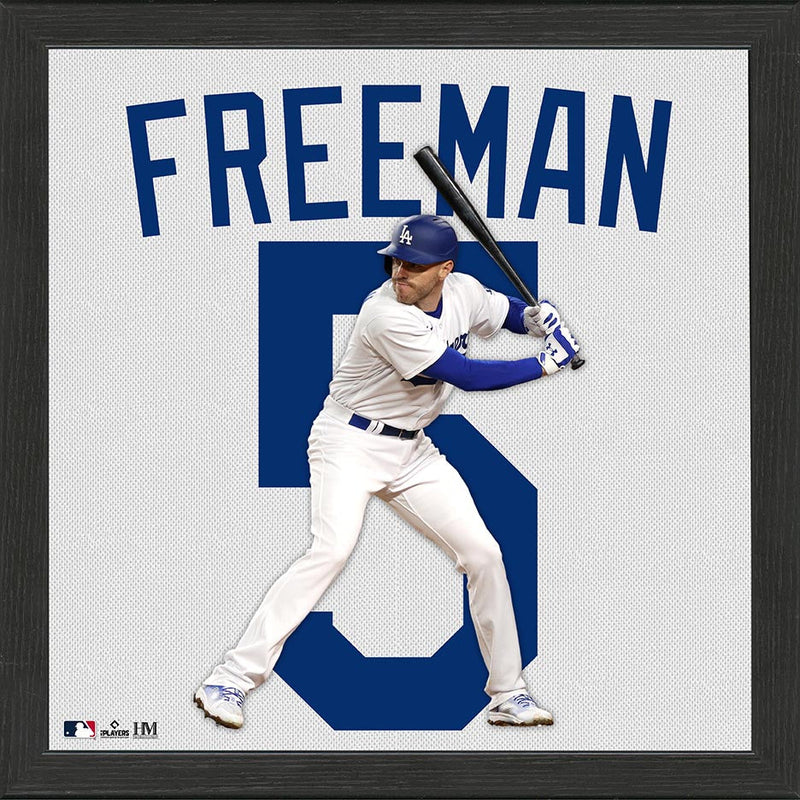 Highland Mint Freddie Freeman Los Angeles Dodgers 13 x 13 Impact Jersey Framed Print