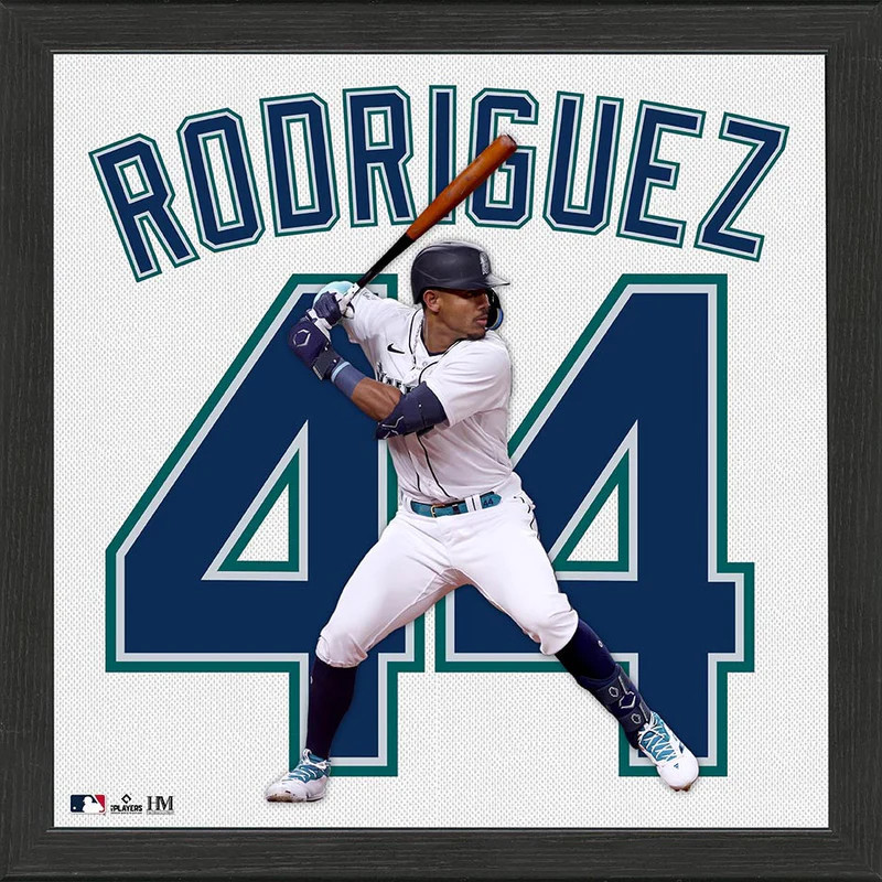 Highland Mint Julio Rodriguez Seattle Mariners 13 x 13 Impact Jersey Framed Print