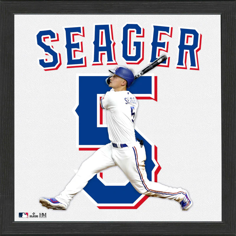 Highland Mint Corey Seager Texas Rangers 13 x 13 Impact Jersey Framed Print