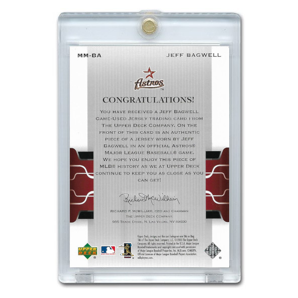 Jeff Bagwell 2005 Upper Deck Milestone Materials # MM-BA Jeff Bagwell 2005 Upper Deck Milestone Materials # MM-BA