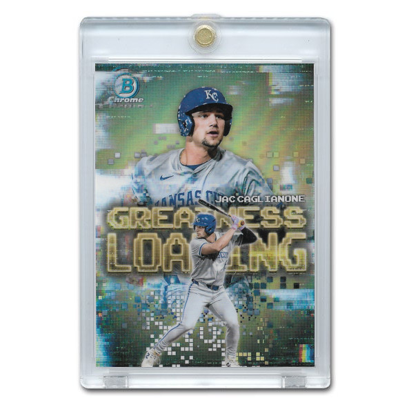 Jac Caglianone 2024 Bowman Chrome Greatness Loading # 21 Pre-Rookie Card Jac Caglianone 2024 Bowman Chrome Greatness Loading # 21 Pre-Rookie Card