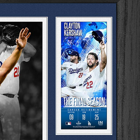 Clayton Kershaw Highland Mint Retirement Silver Coin 13 x 16 Photo Mint