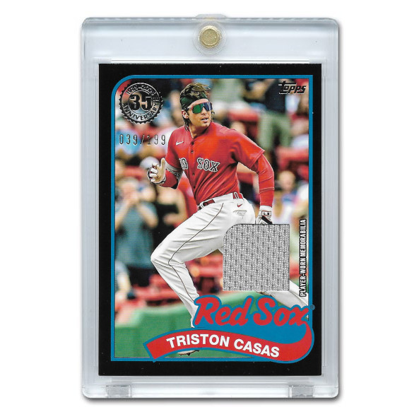 Triston Casas 2024 Topps '89 Baseball Relic Black # 89R-TC Ltd Ed of 199 Rookie Card Triston Casas 2024 Topps '89 Baseball Relic Black # 89R-TC Ltd Ed of 199 Rookie Card