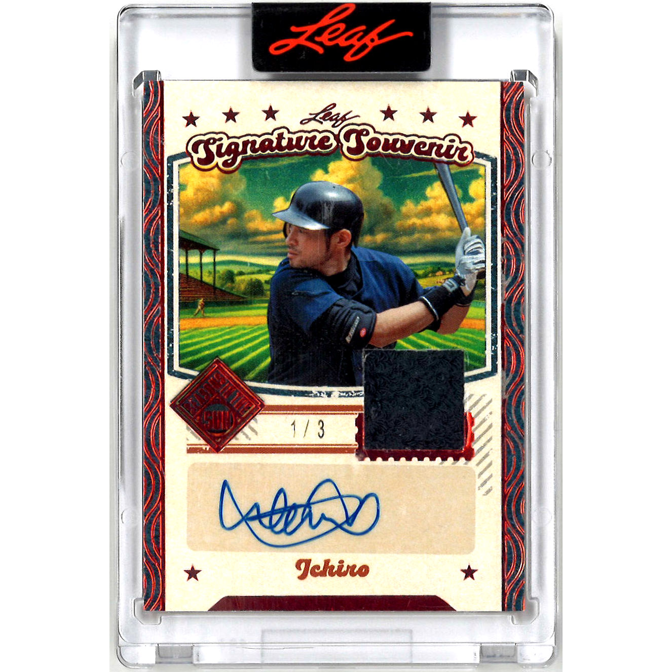 Ichiro Suzuki Autographed Card 2025 Leaf Season in the Sun Signature Souvenir # SSD-I1 Ltd Ed of 3