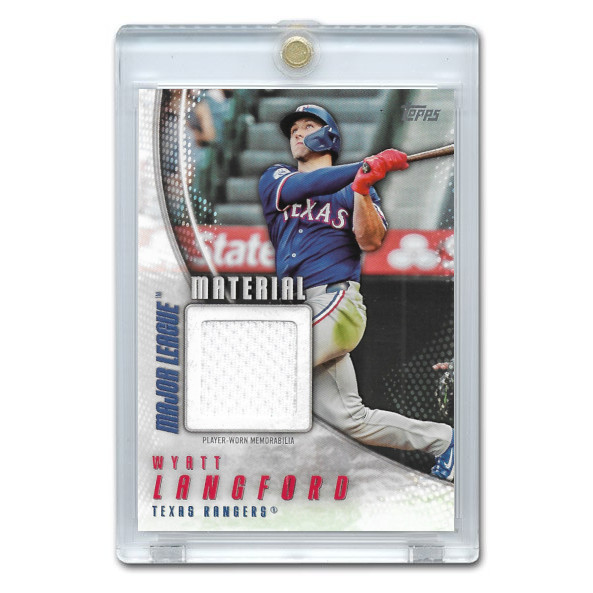 Wyatt Langford 2025 Topps Major League Material Relic # MLM-WL Wyatt Langford 2025 Topps Major League Material Relic # MLM-WL