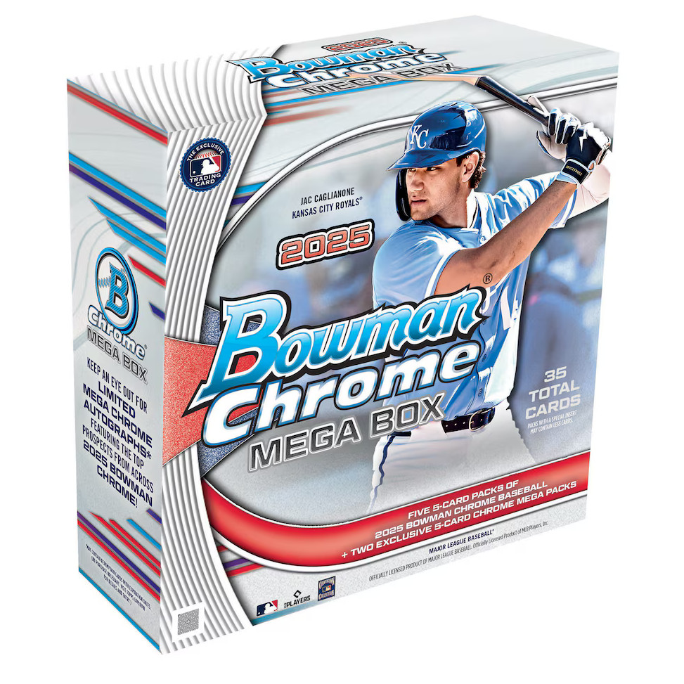 2025 Bowman Chrome Baseball 35 Card Mega Box