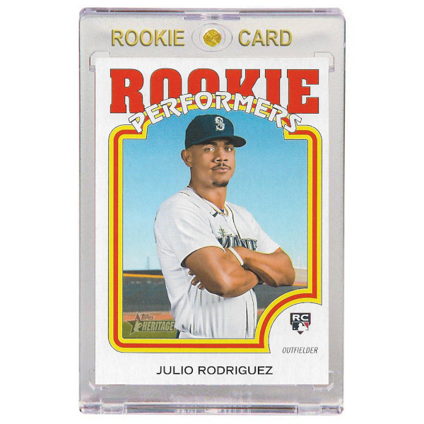 Julio Rodriguez Seattle Mariners 2022 Topps Heritage Rookie Performers # 4 Rookie Card