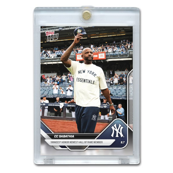 CC Sabathia 2025 Topps Now Card Yankee Stadium Sabathia Day # 675 Ltd Ed of 663