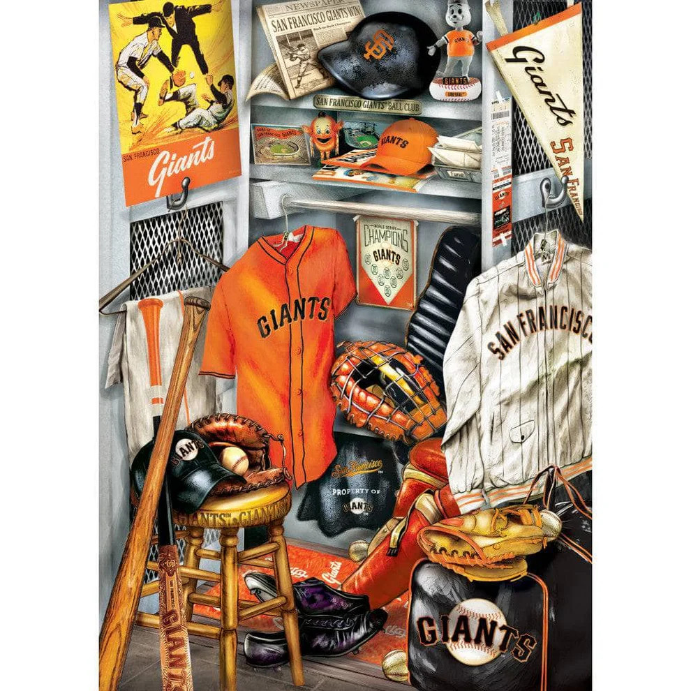 San Francisco Giants Masterpieces Locker Room 500 Piece Jigsaw Puzzle San Francisco Giants Masterpieces Locker Room 500 Piece Jigsaw Puzzle