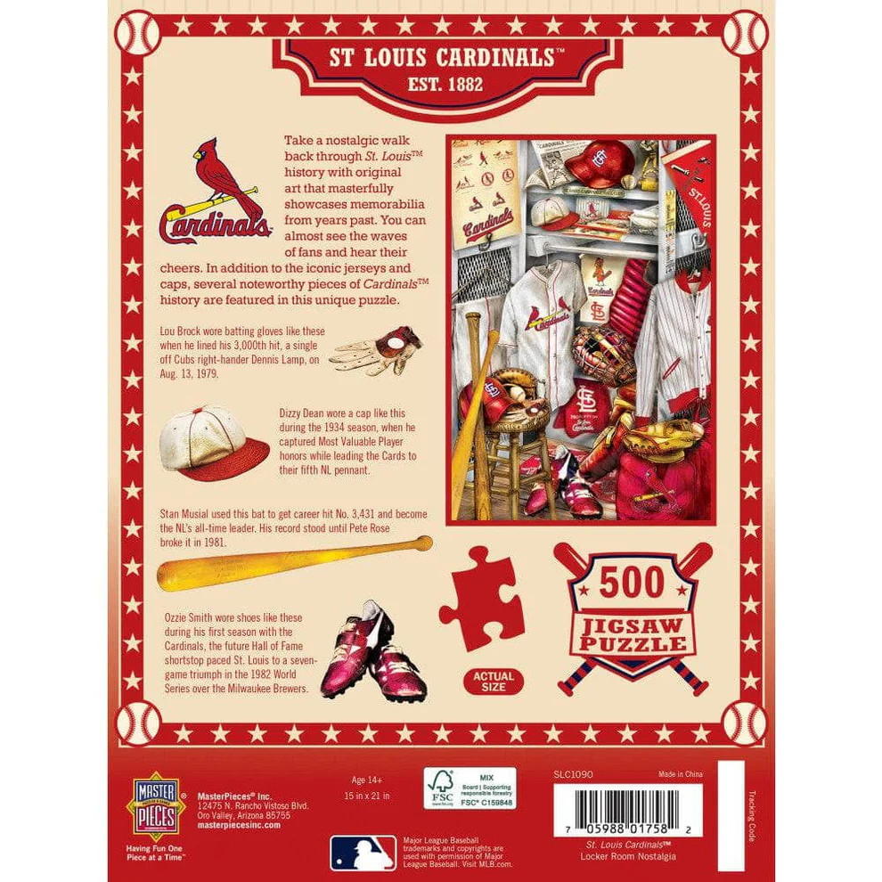 St. Louis Cardinals Masterpieces Locker Room 500 Piece Jigsaw Puzzle