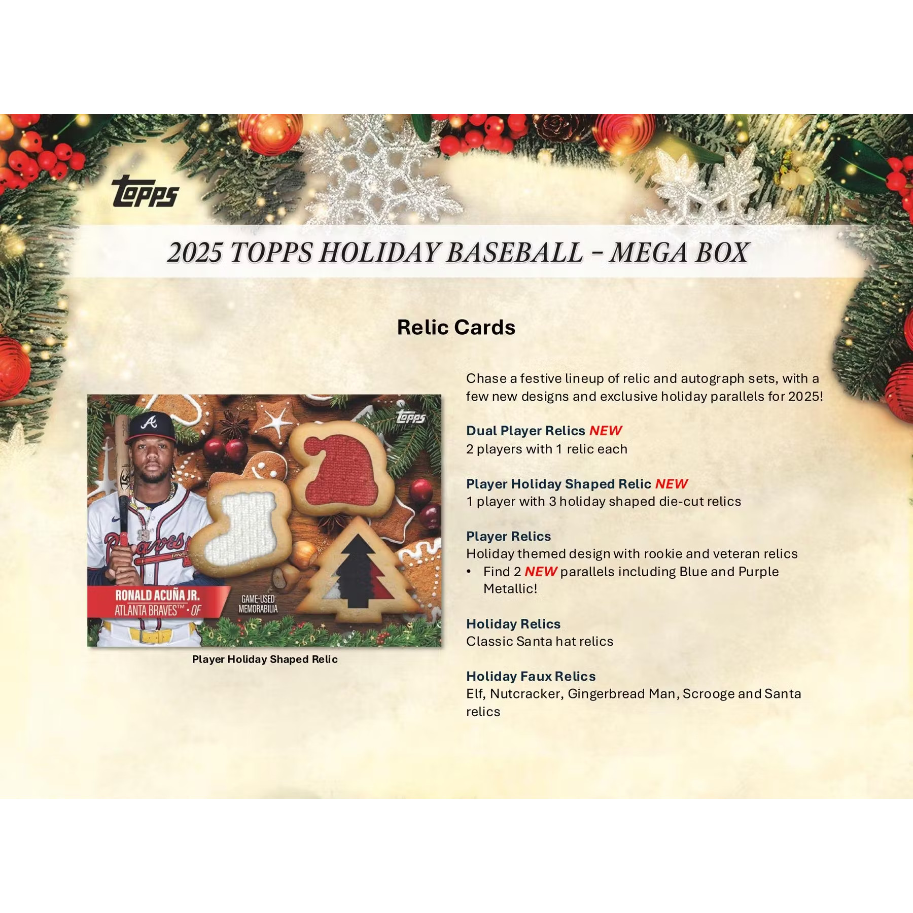 2025 Topps Holiday Baseball 100 Card Mega Box