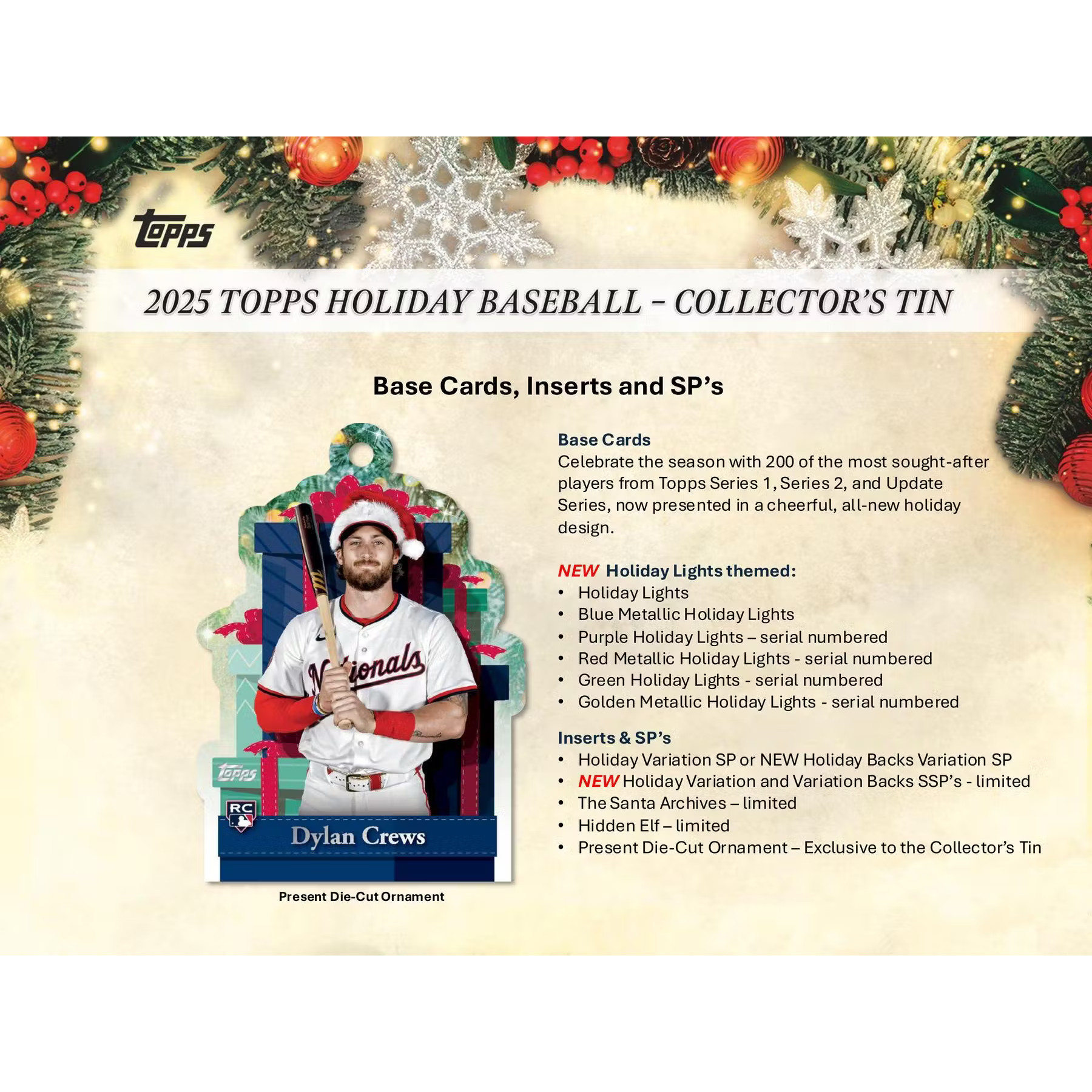 2025 Topps Baseball 59 Card Holiday Tin