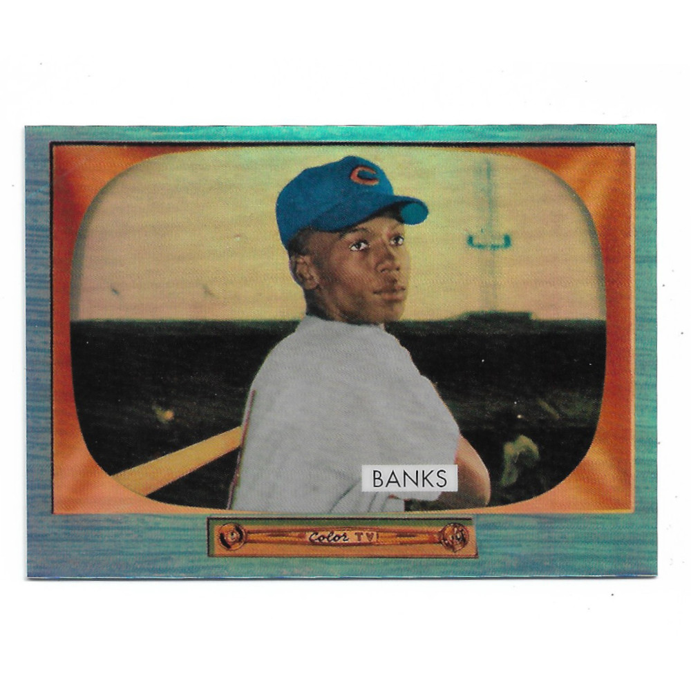 Ernie Banks 2013 Bowman Chrome Reprints Blue # 282 Ernie Banks 2013 Bowman Chrome Reprints Blue # 282