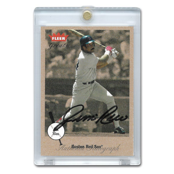 Jim Rice Autographed Card 2002 Fleer Greats of the Game Jim Rice Autographed Card 2002 Fleer Greats of the Game
