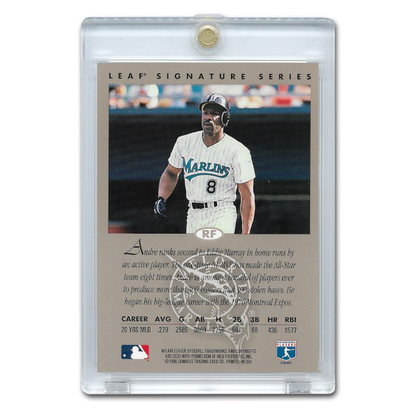 Andre Dawson Autographed Card 1996 Leaf Signature Gold Andre Dawson Autographed Card 1996 Leaf Signature Gold